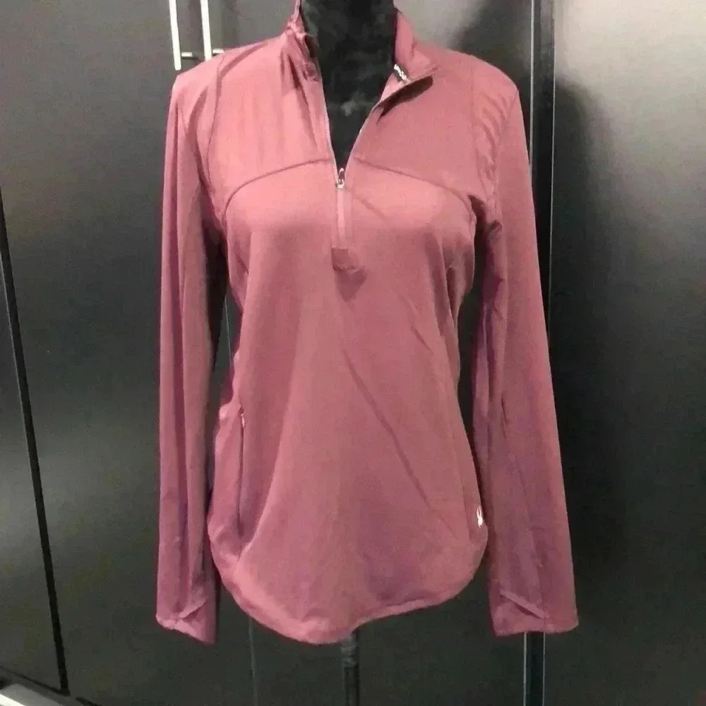 Spyder Active 1/4 Zip pullover, 
moisture wicking,warm layer,zip,hip pockets